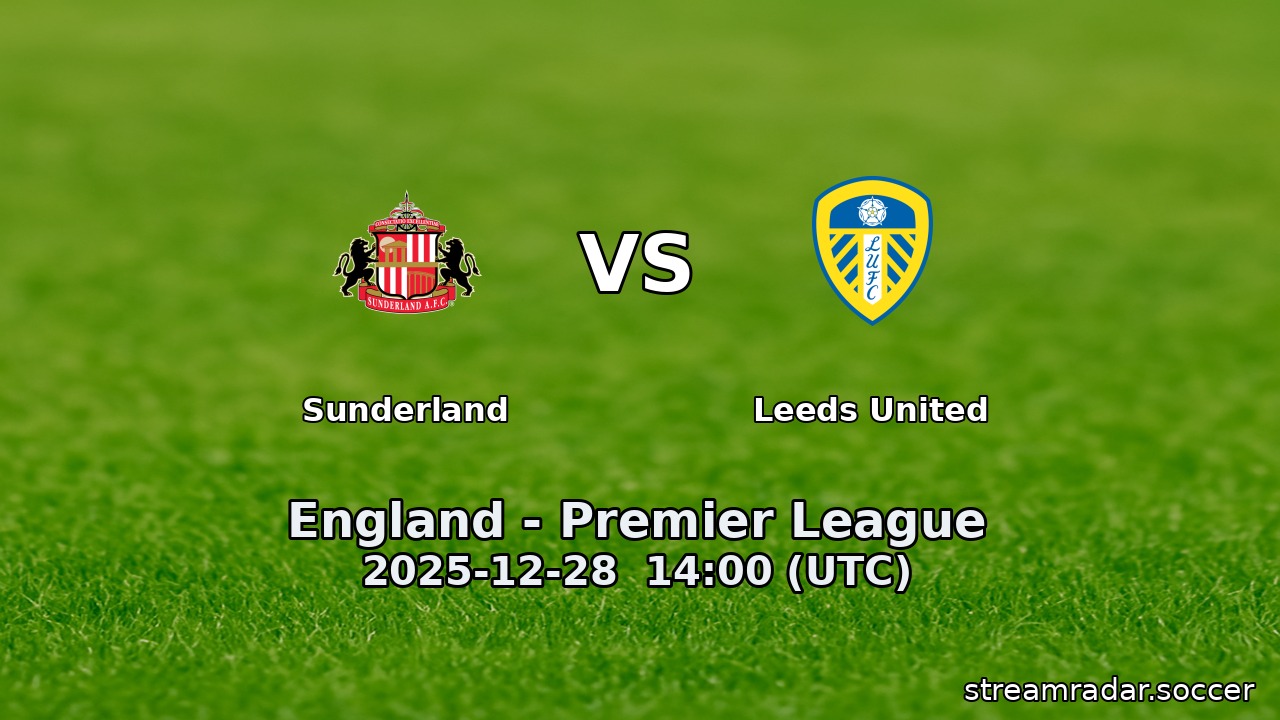 Sunderland vs Leeds United