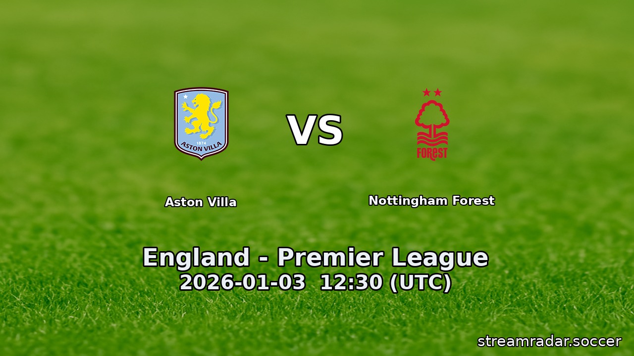 Aston Villa vs Nottingham Forest