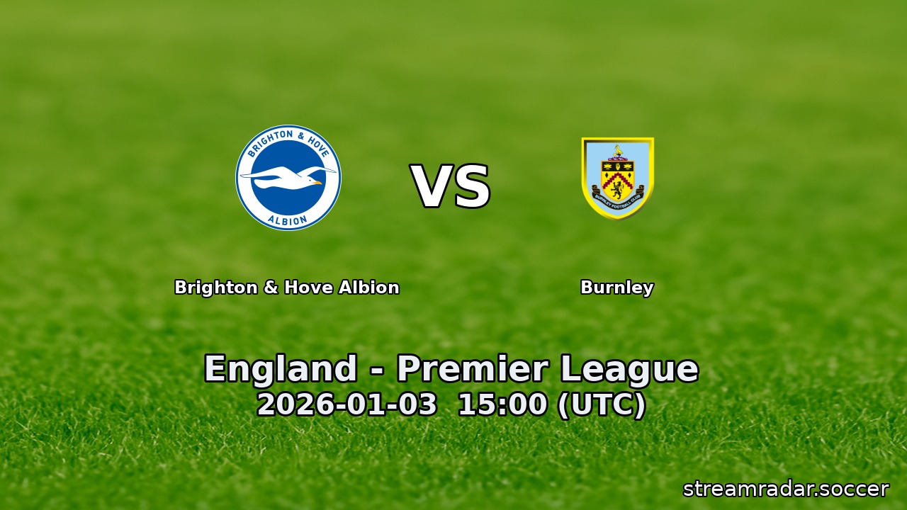Brighton & Hove Albion vs Burnley