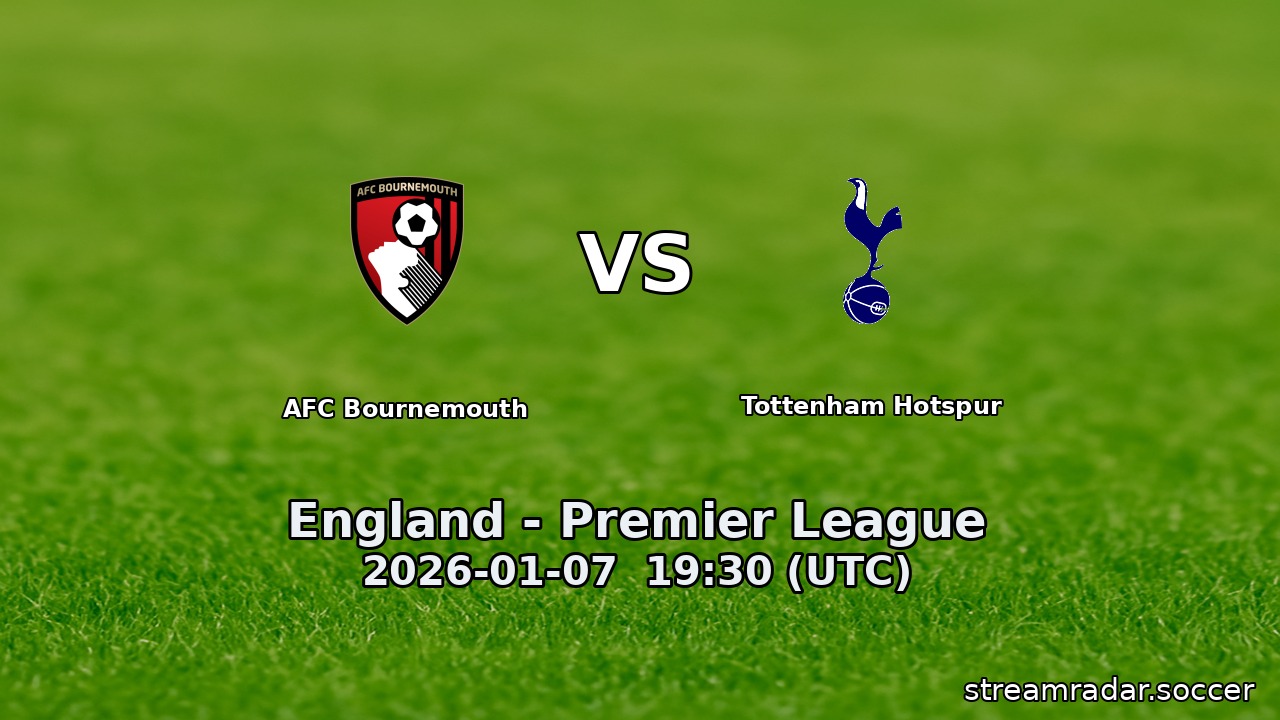 AFC Bournemouth vs Tottenham Hotspur