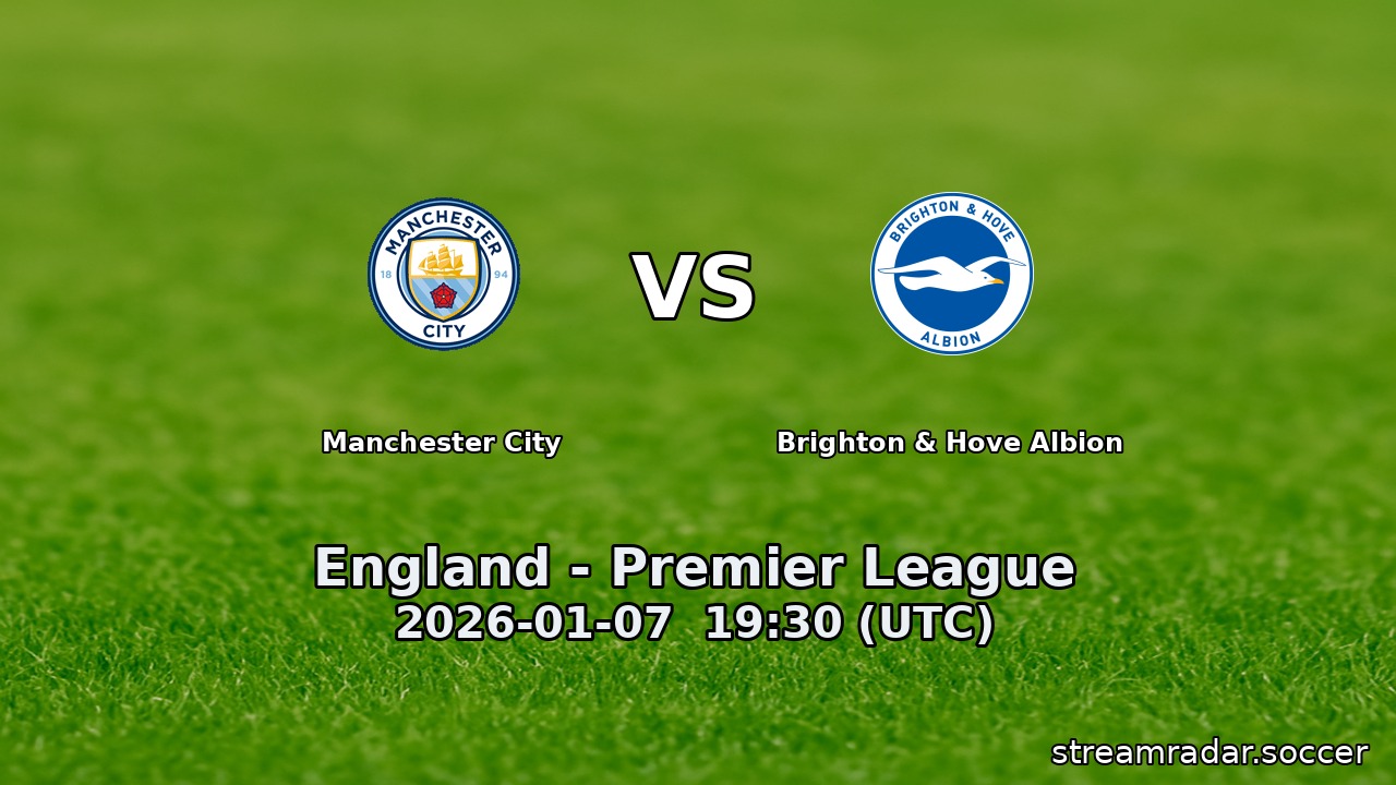 Manchester City vs Brighton & Hove Albion