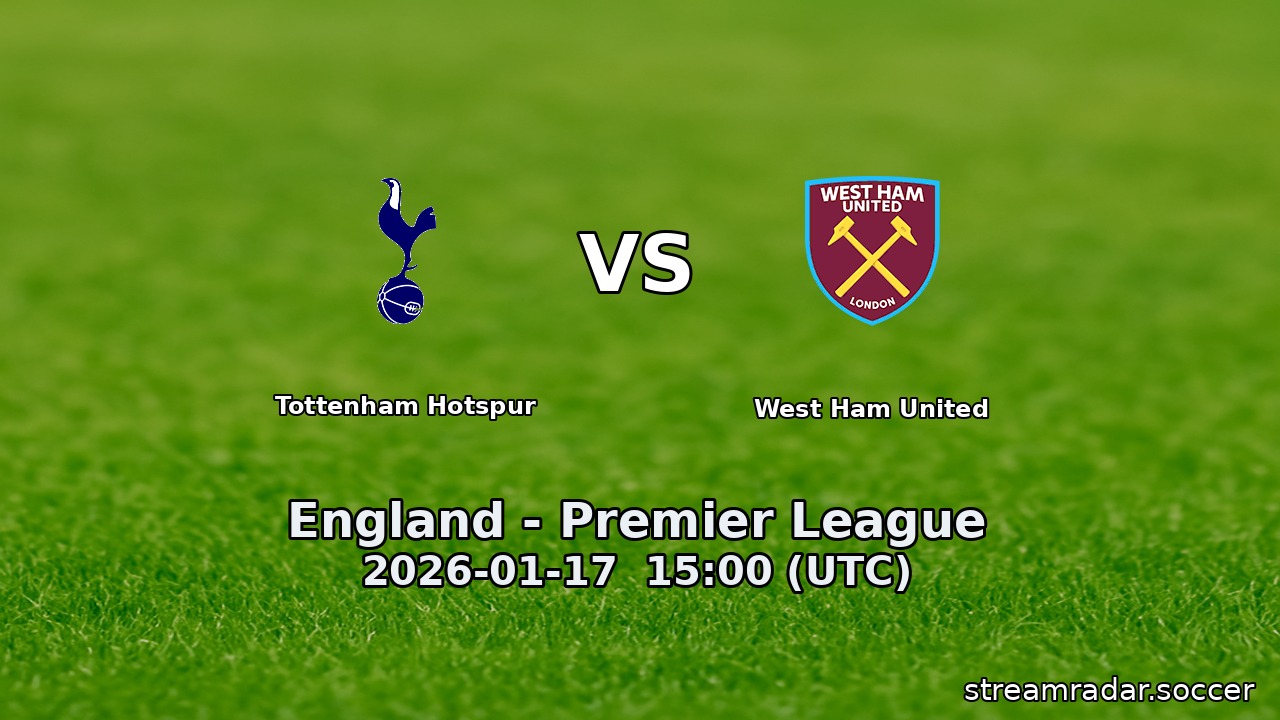 Tottenham Hotspur vs West Ham United
