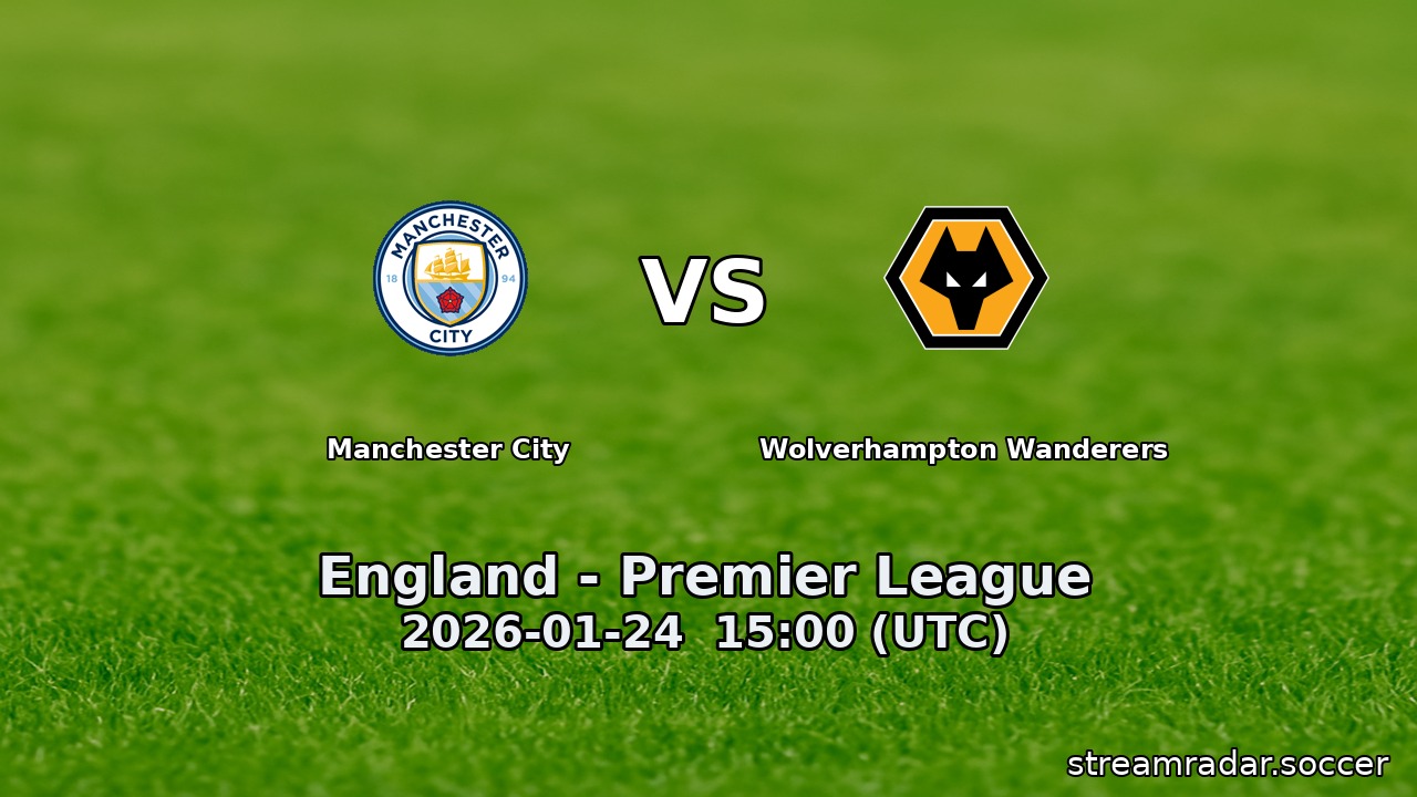 Manchester City vs Wolverhampton Wanderers