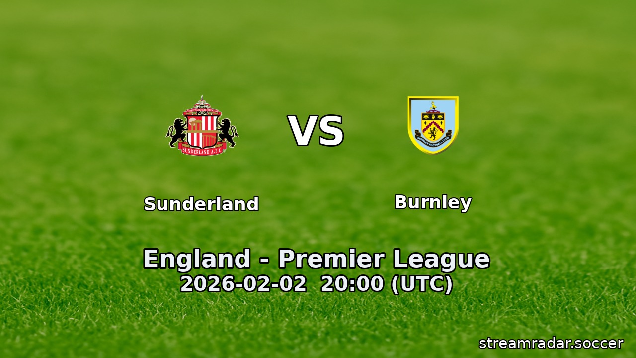 Sunderland vs Burnley