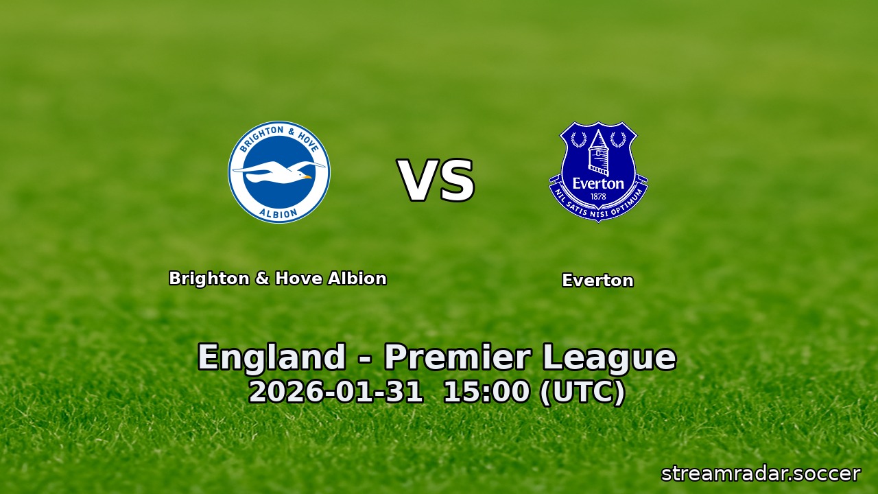Brighton & Hove Albion vs Everton