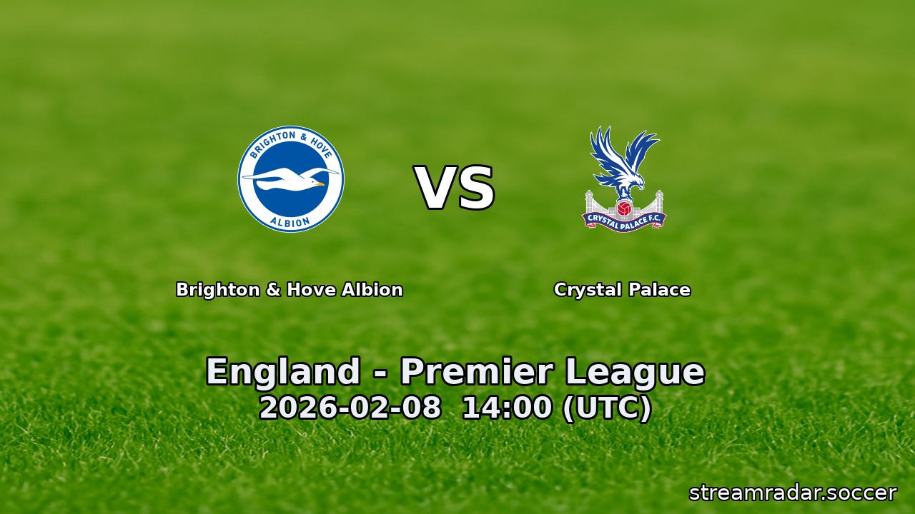 Brighton & Hove Albion vs Crystal Palace