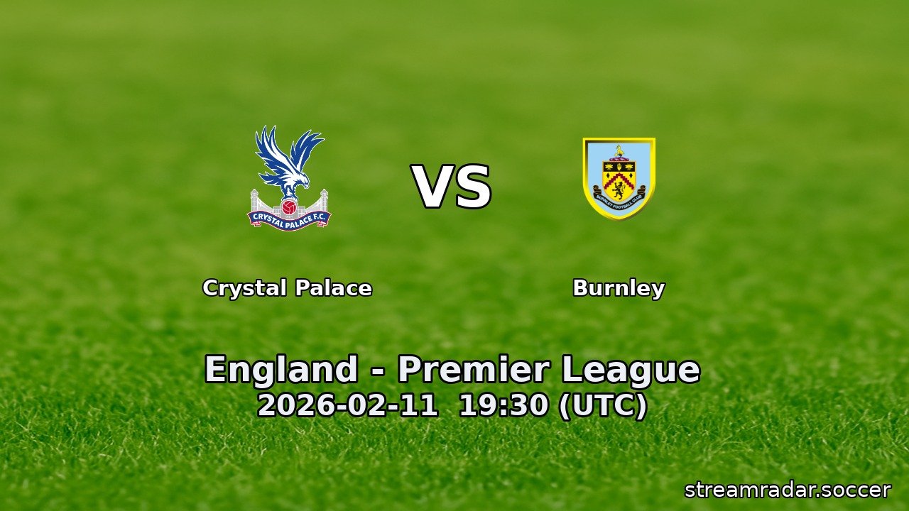 Crystal Palace vs Burnley