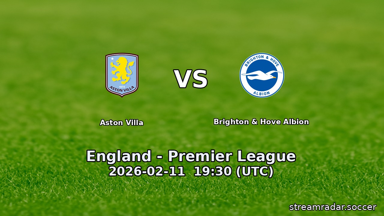 Aston Villa vs Brighton & Hove Albion