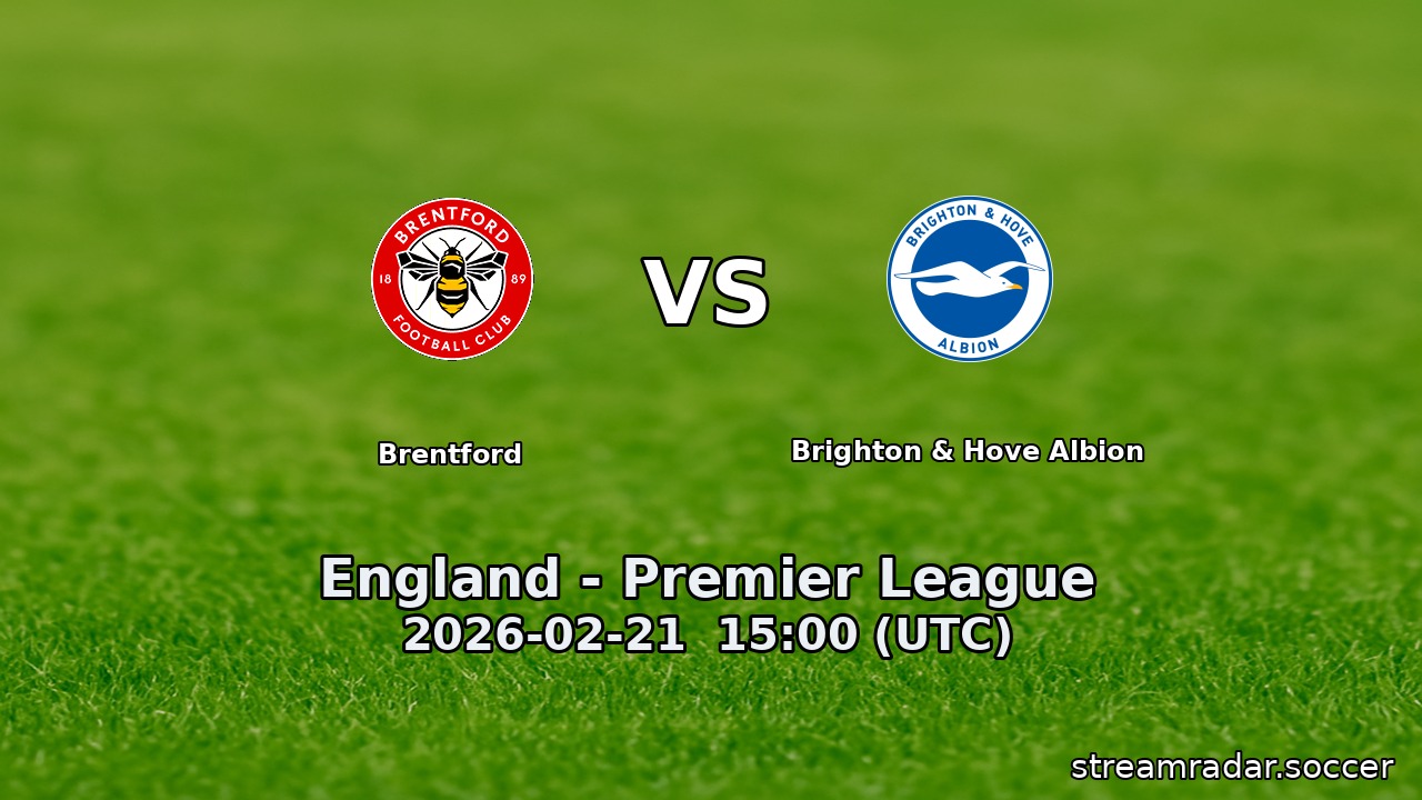 Brentford vs Brighton & Hove Albion
