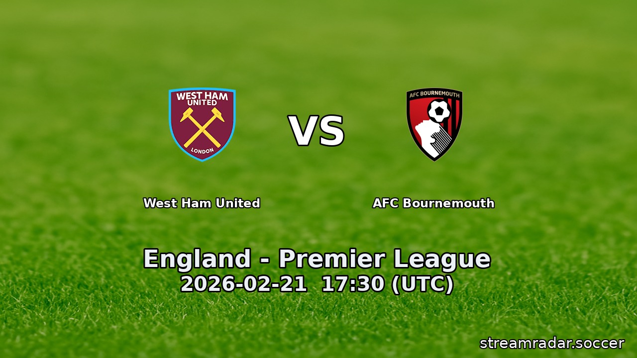 West Ham United vs AFC Bournemouth