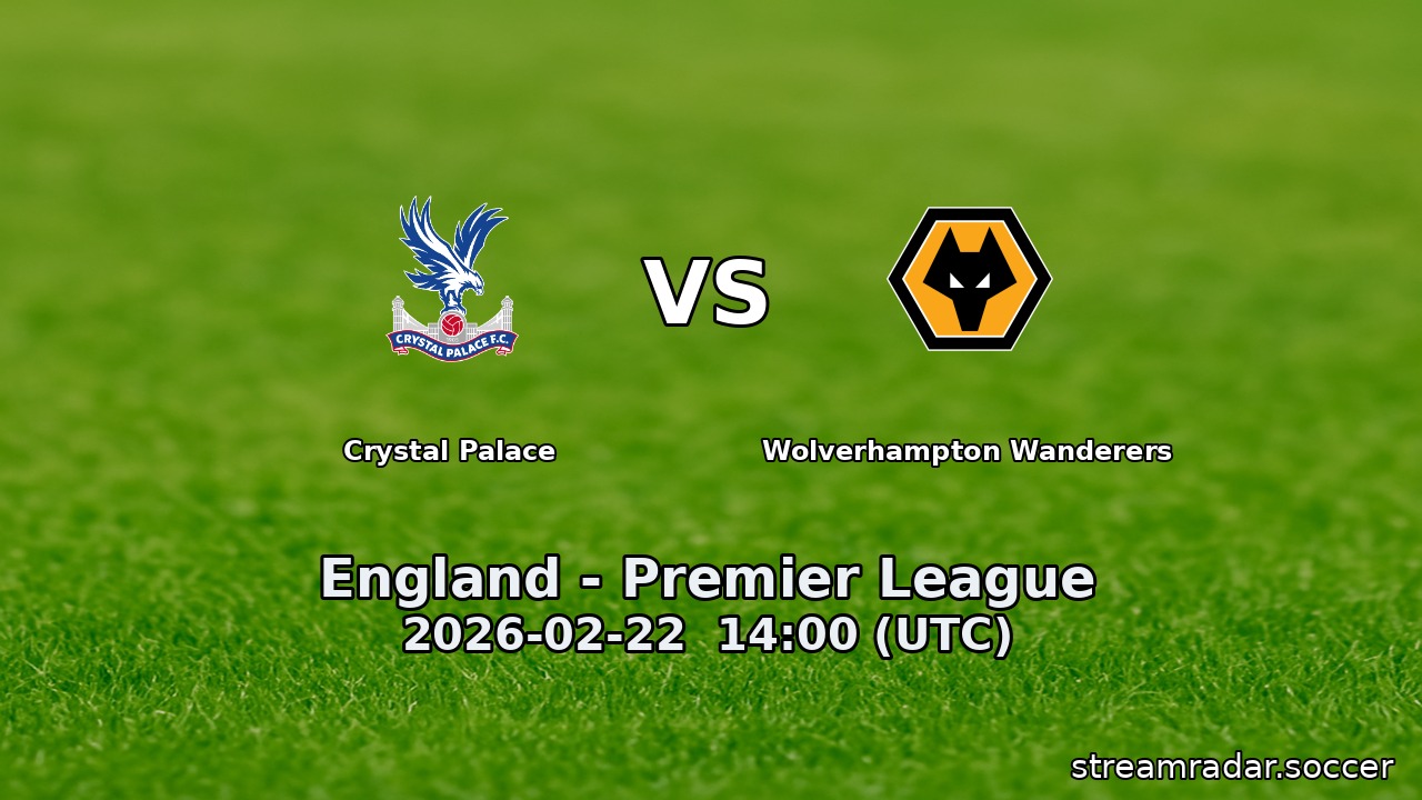Crystal Palace vs Wolverhampton Wanderers