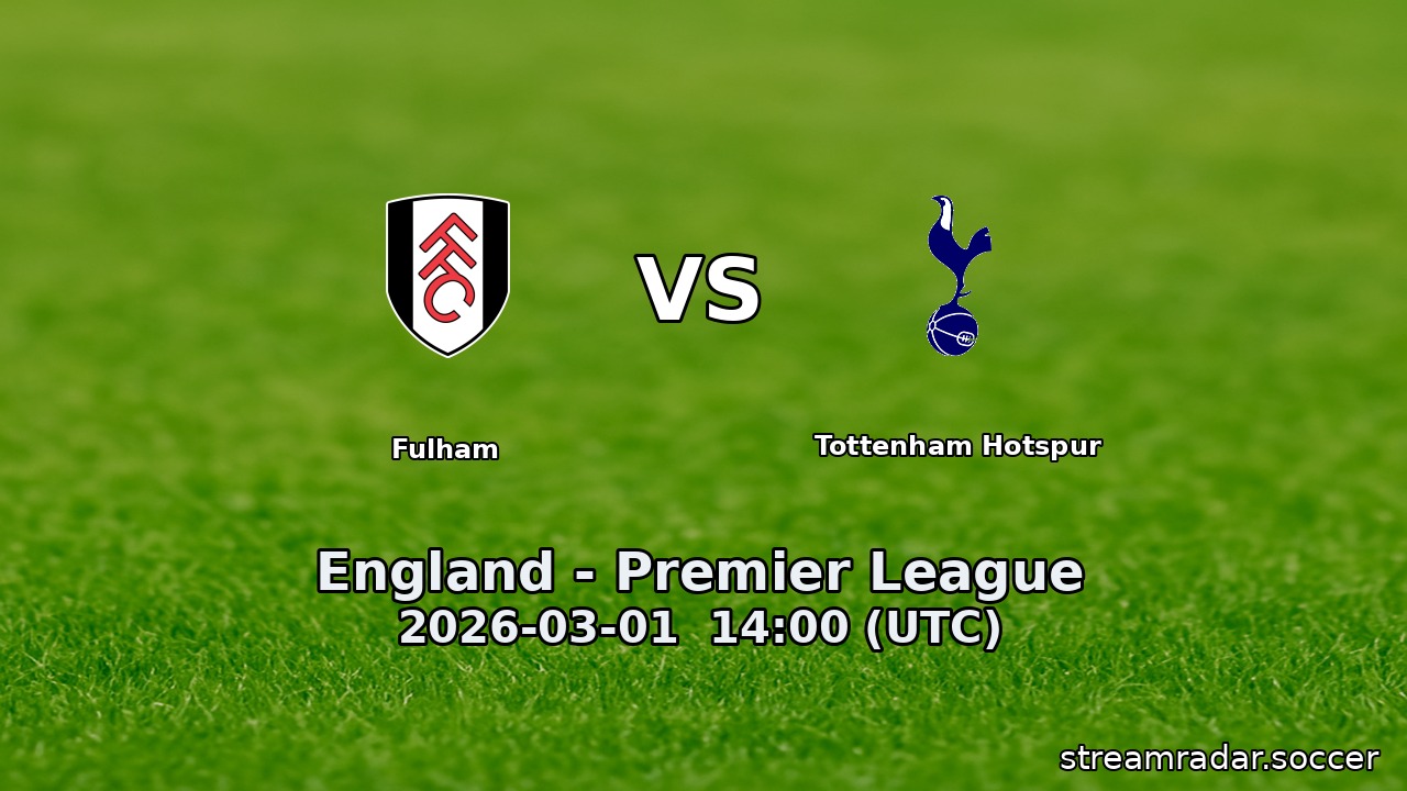 Fulham vs Tottenham Hotspur
