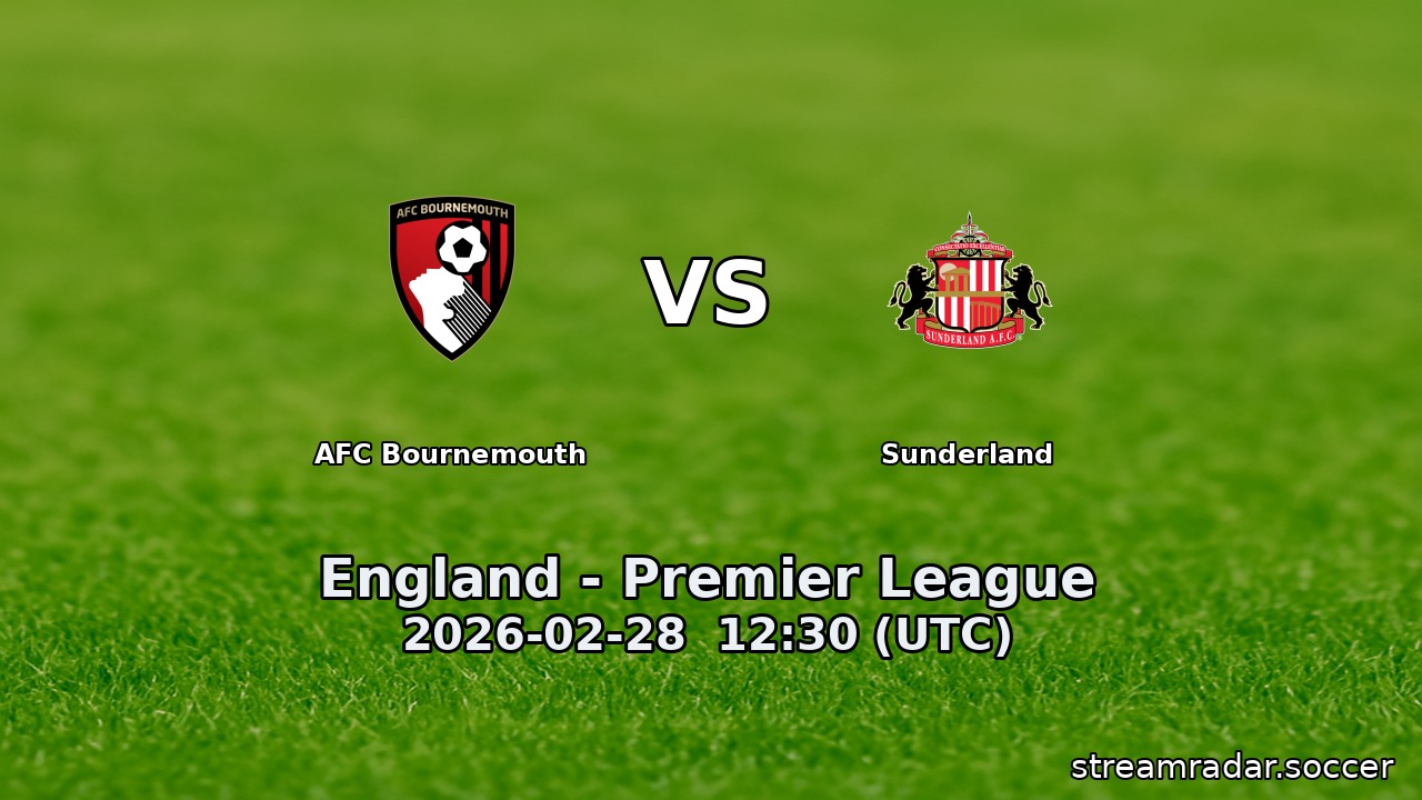 AFC Bournemouth vs Sunderland