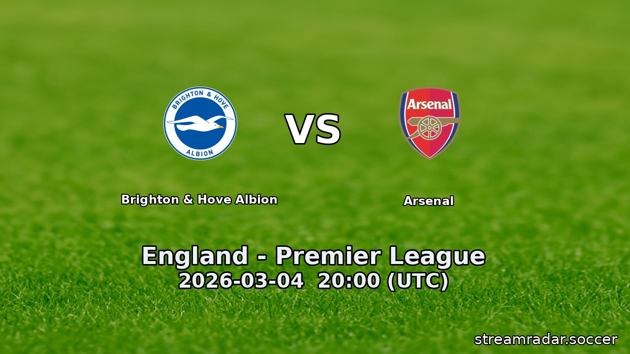 Brighton & Hove Albion vs Arsenal