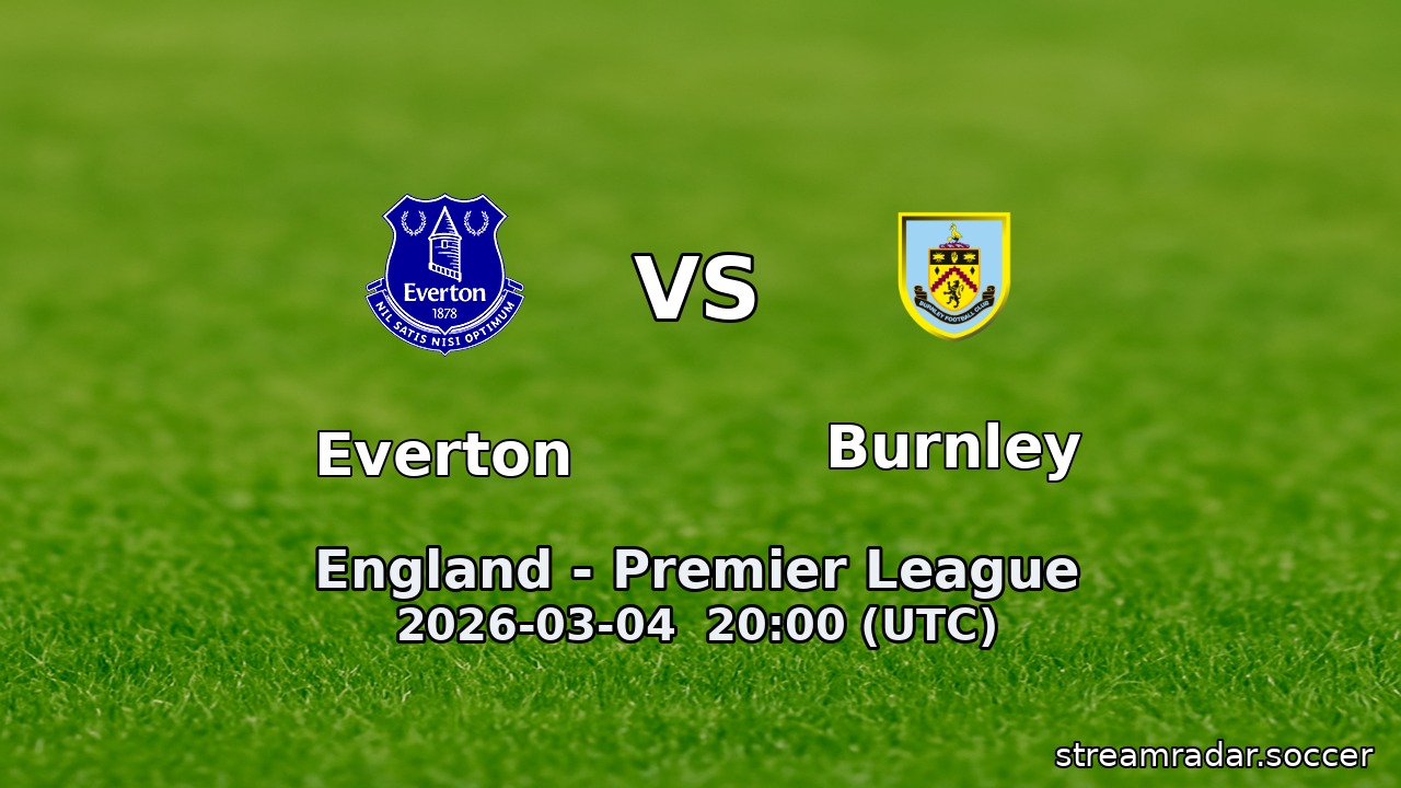 Everton vs Burnley
