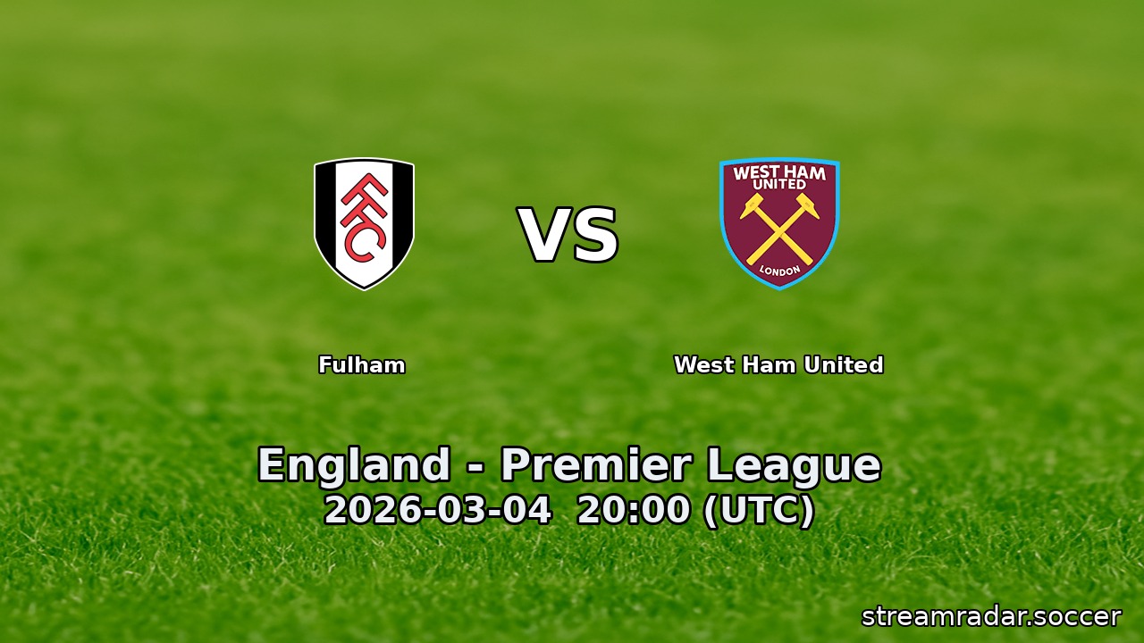 Fulham vs West Ham United
