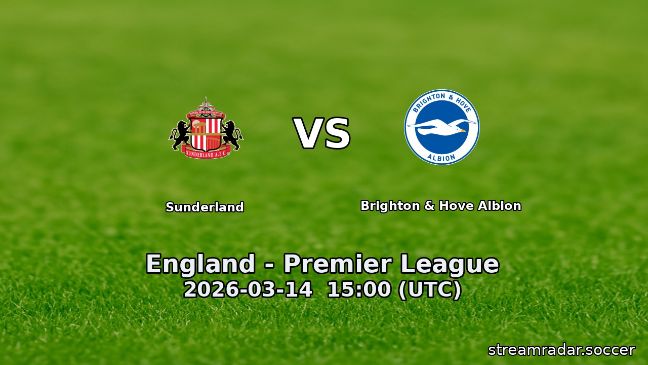 Sunderland vs Brighton & Hove Albion