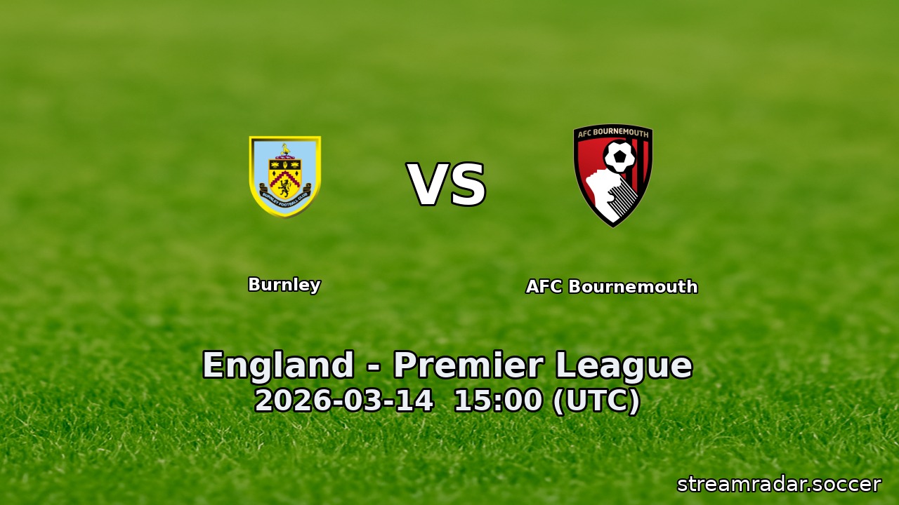 Burnley vs AFC Bournemouth