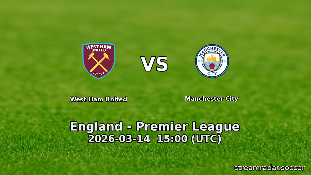 West Ham United vs Manchester City