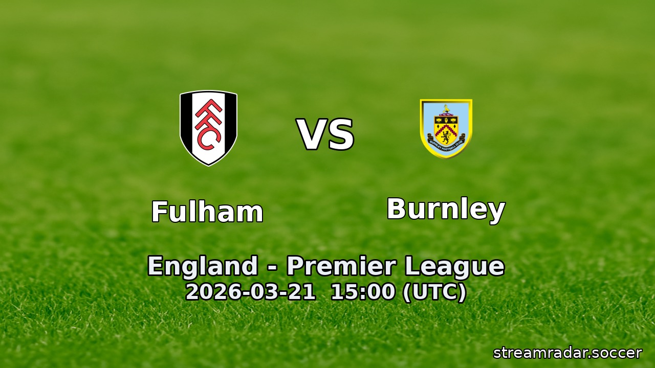 Fulham vs Burnley