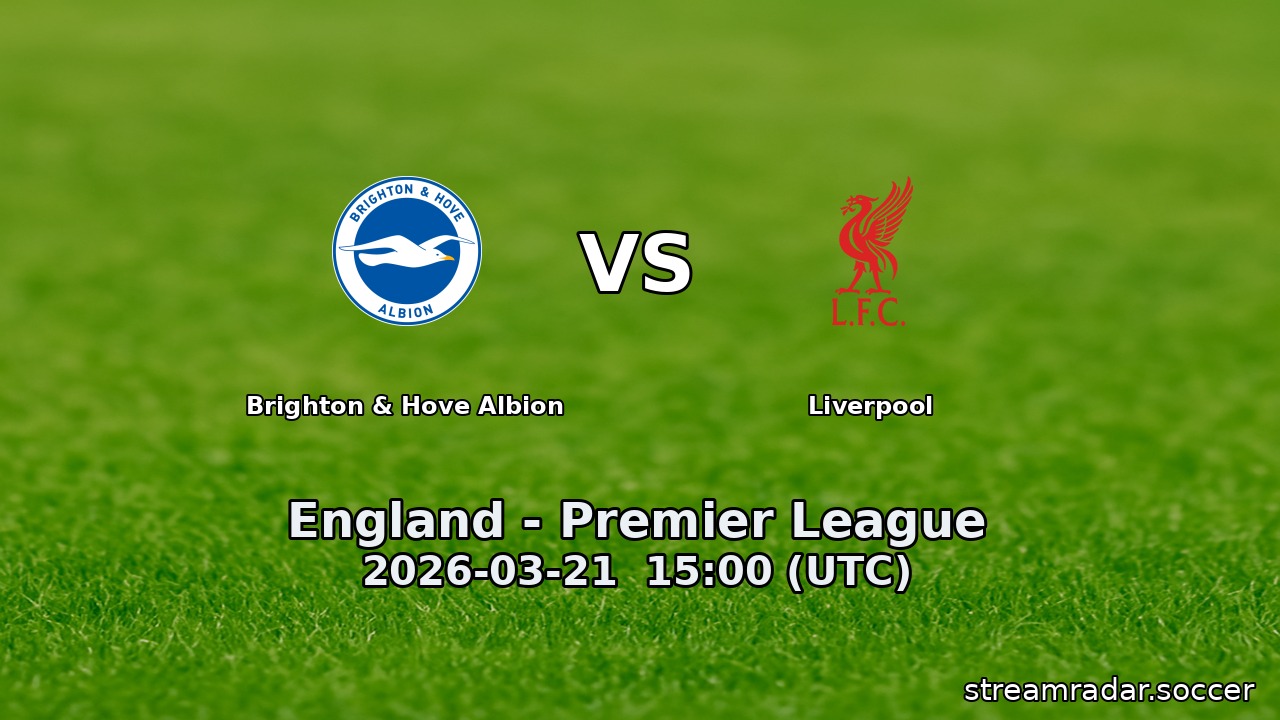 Brighton & Hove Albion vs Liverpool
