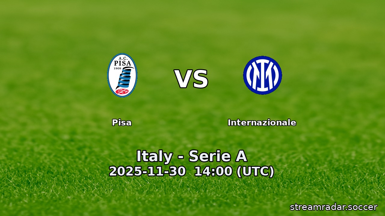 Pisa vs Internazionale