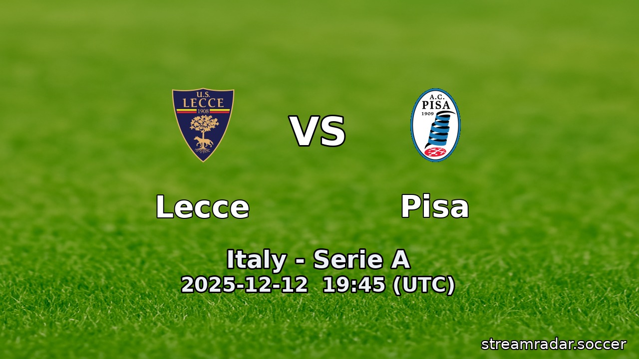 Lecce vs Pisa