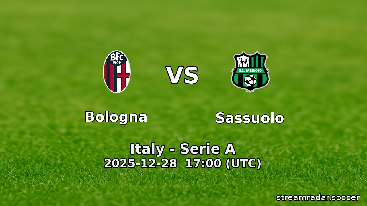 Bologna vs Sassuolo