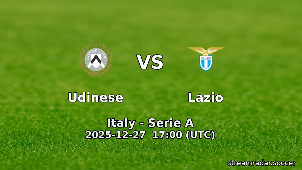 Udinese vs Lazio
