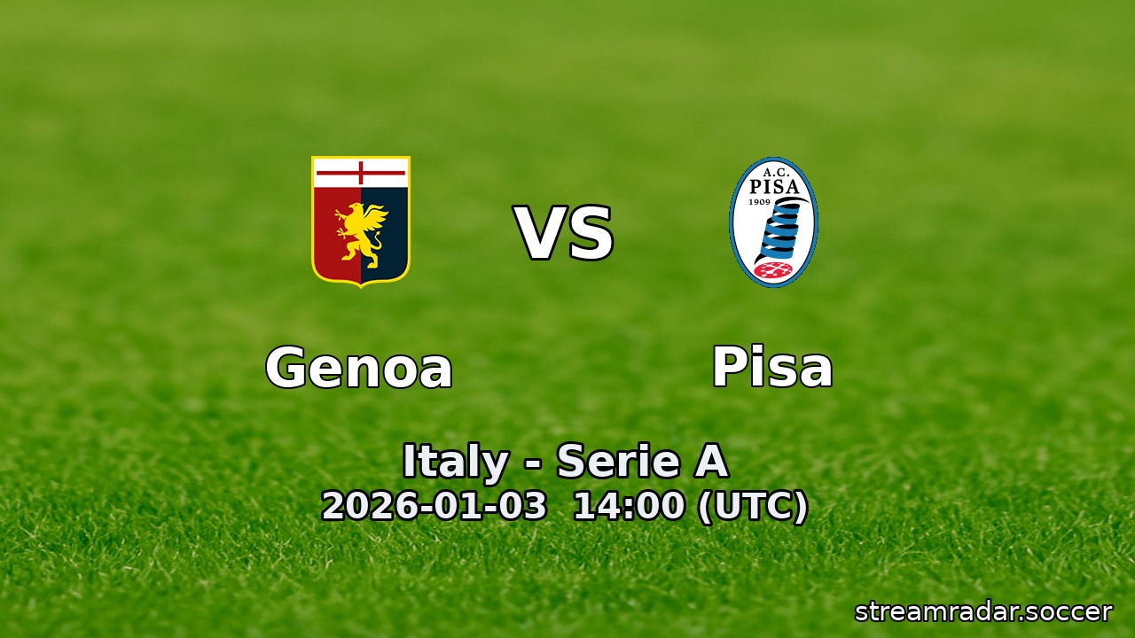 Genoa vs Pisa