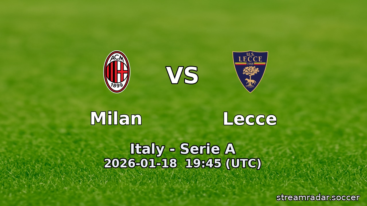 Milan vs Lecce