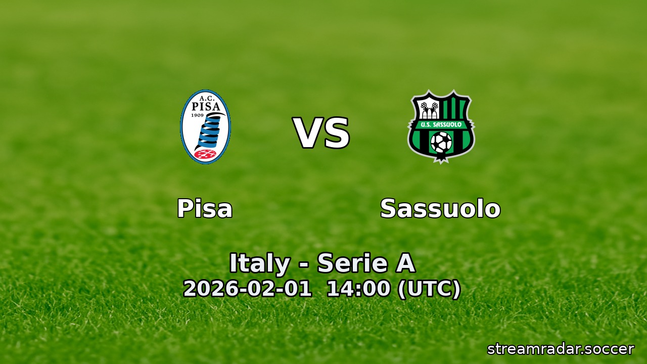 Pisa vs Sassuolo