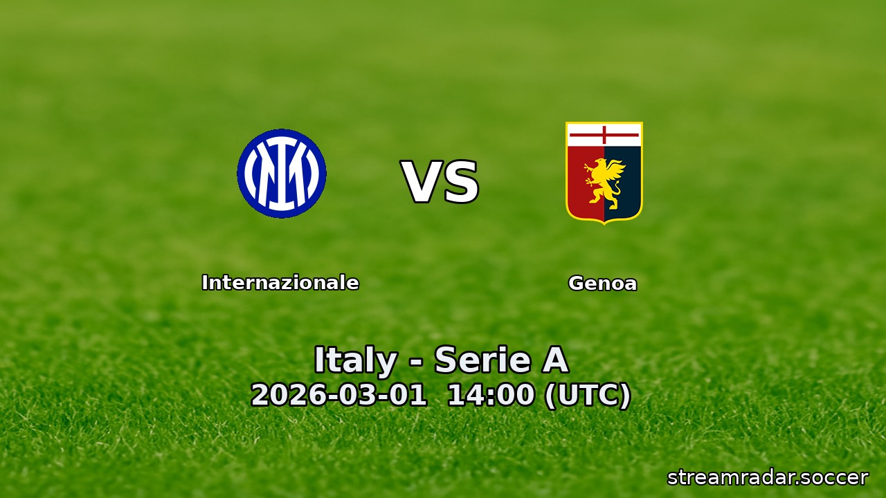 Internazionale vs Genoa