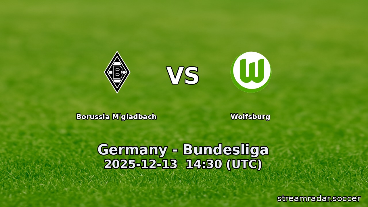 Borussia M'gladbach vs Wolfsburg