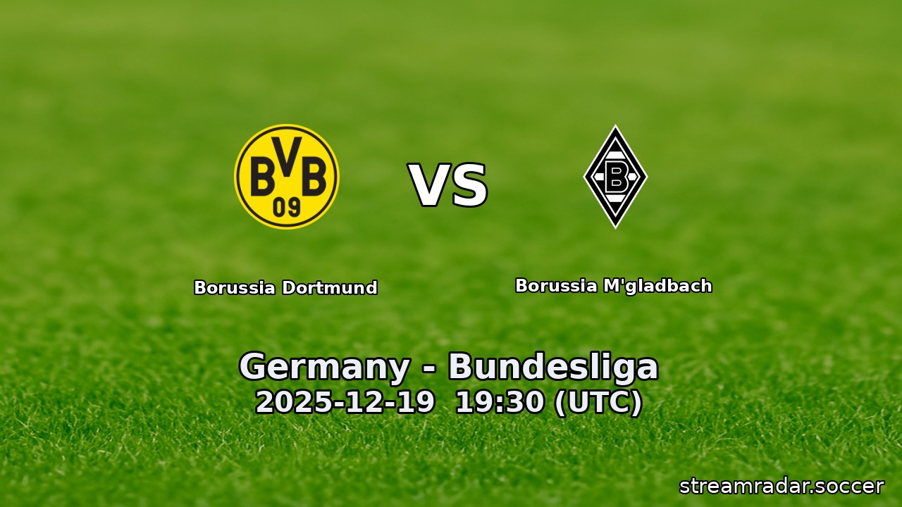 Borussia Dortmund vs Borussia M'gladbach
