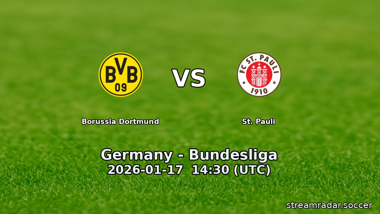 Borussia Dortmund vs St. Pauli
