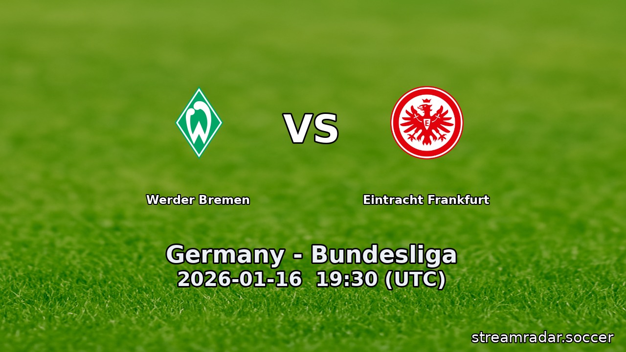 Werder Bremen vs Eintracht Frankfurt