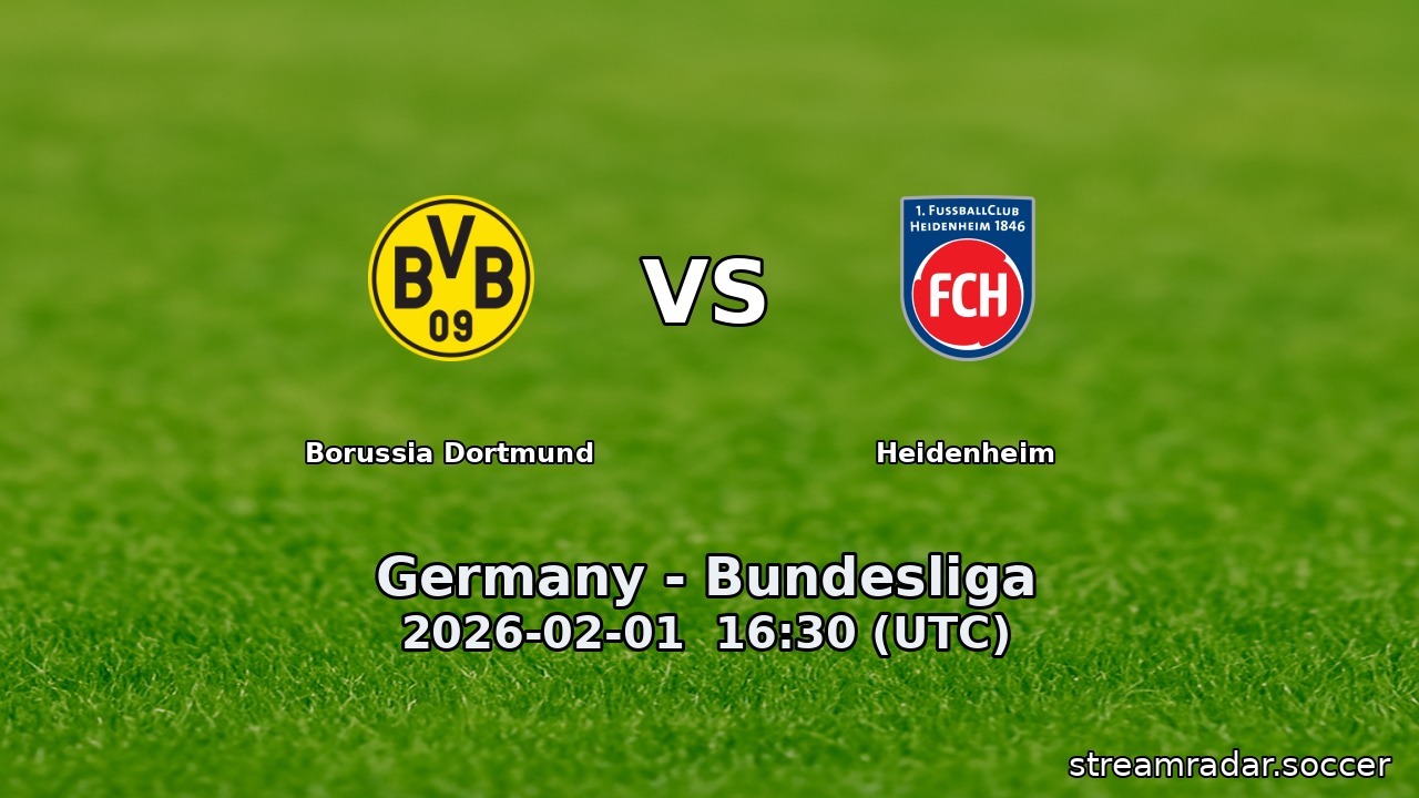 Borussia Dortmund vs Heidenheim