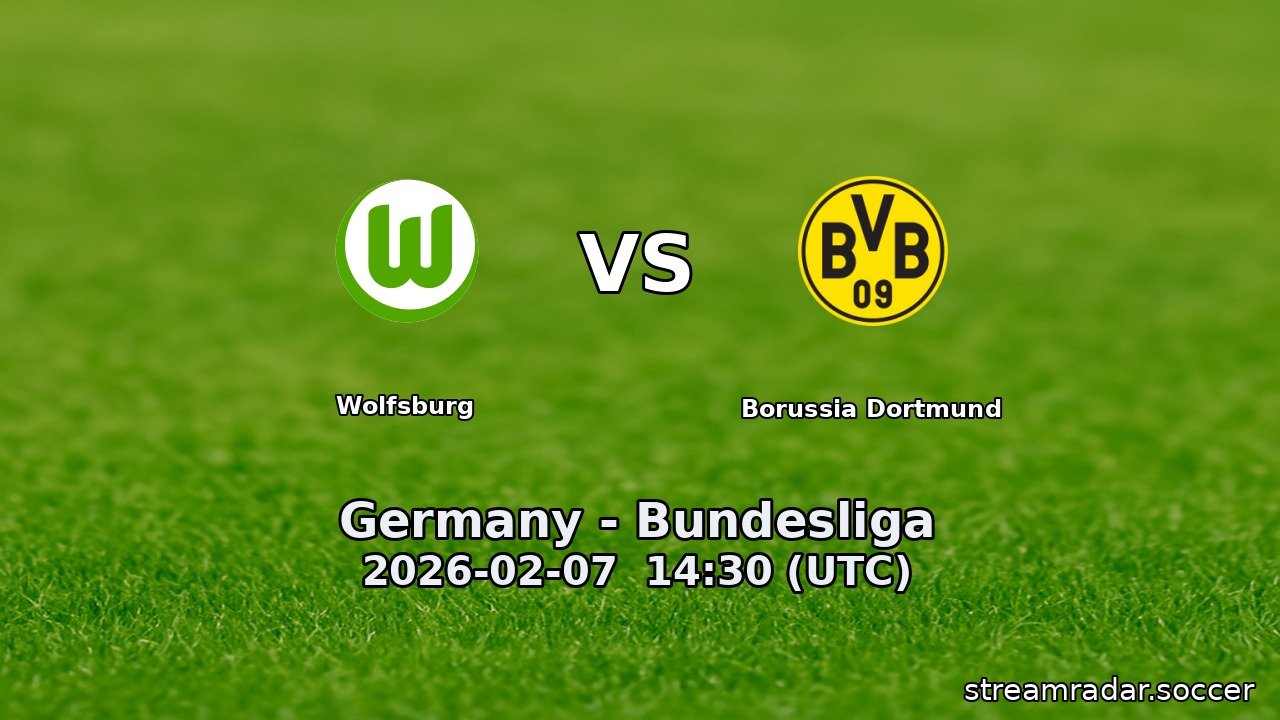 Wolfsburg vs Borussia Dortmund