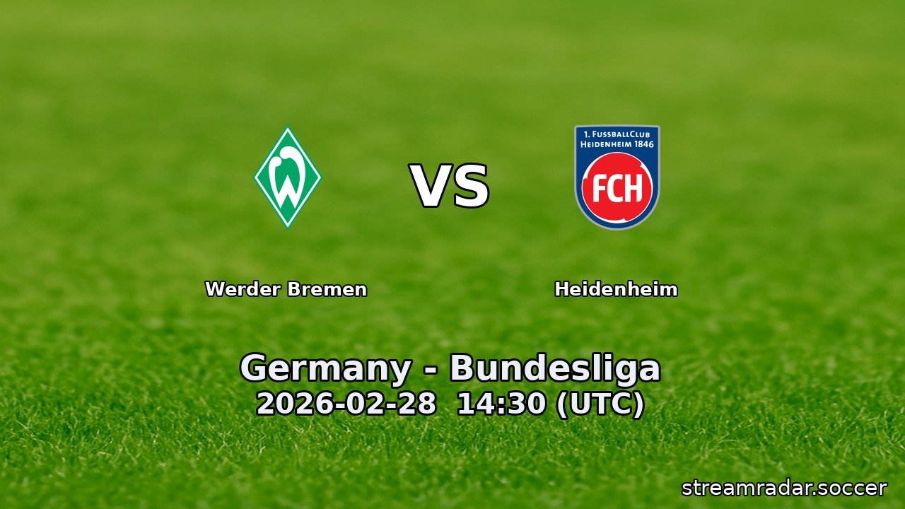Werder Bremen vs Heidenheim