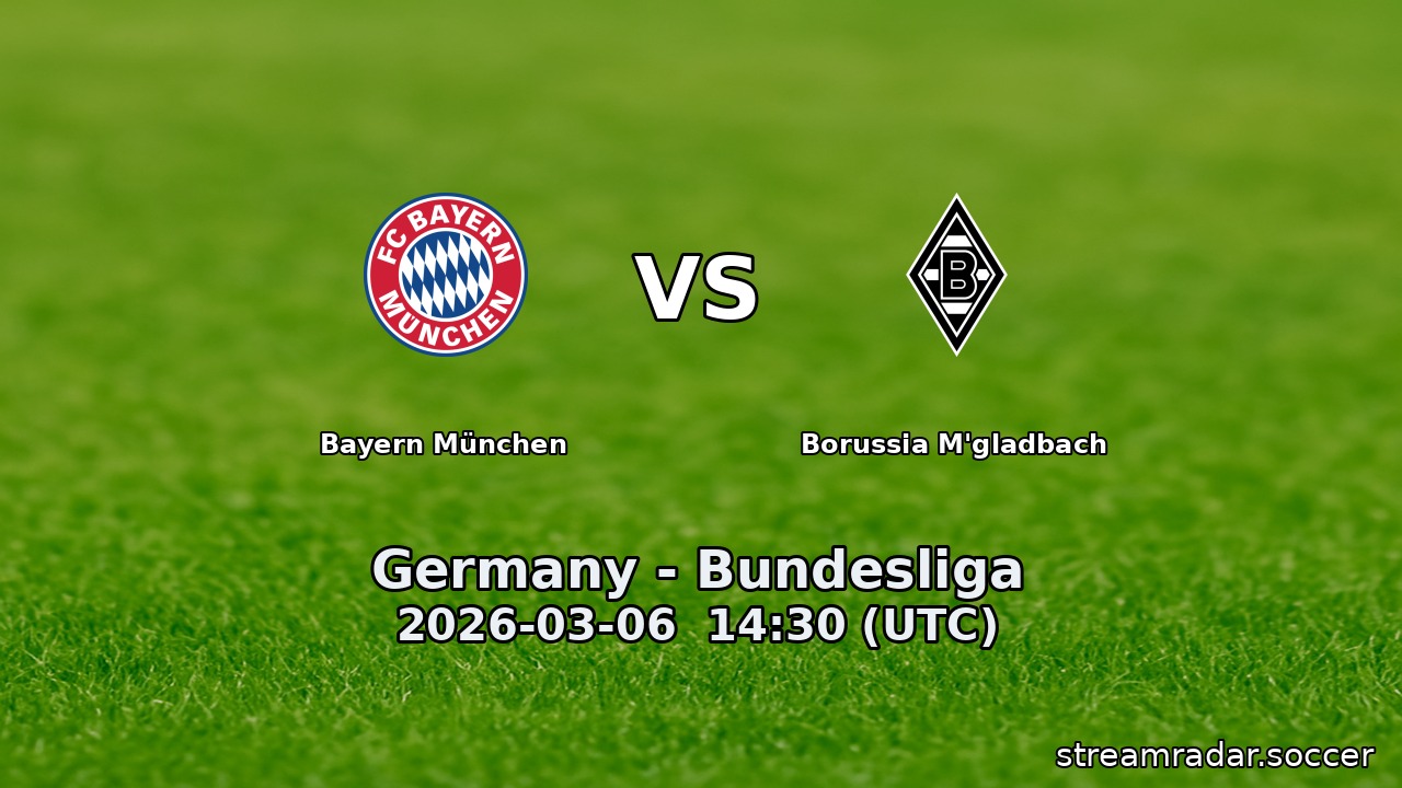Bayern München vs Borussia M'gladbach