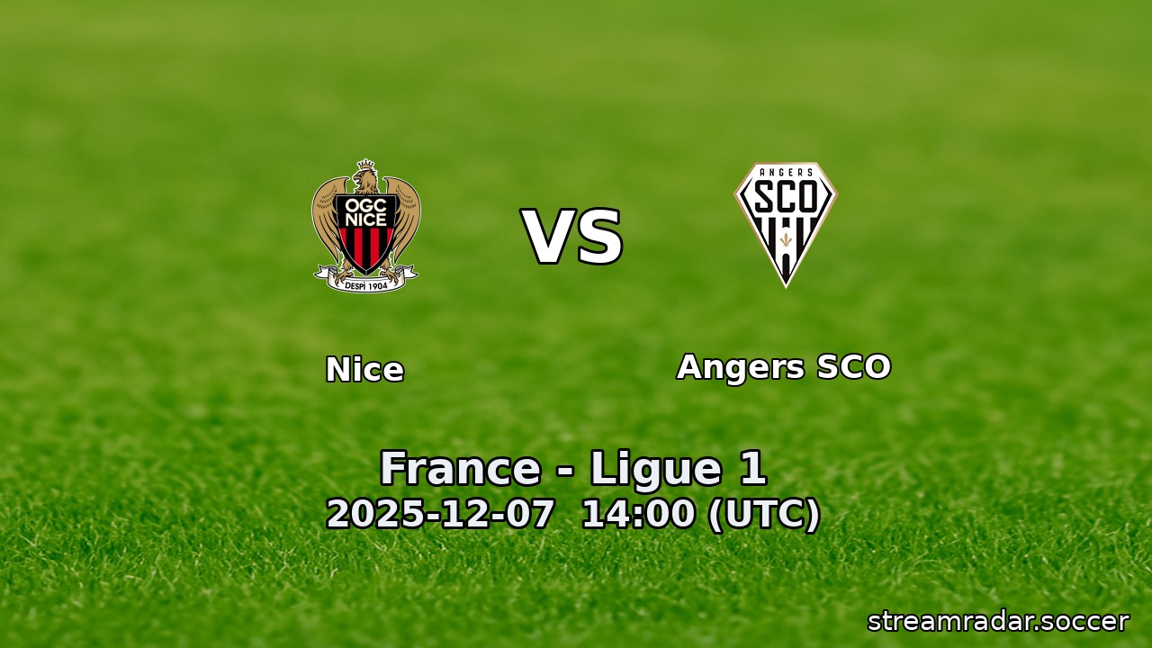 Nice vs Angers SCO