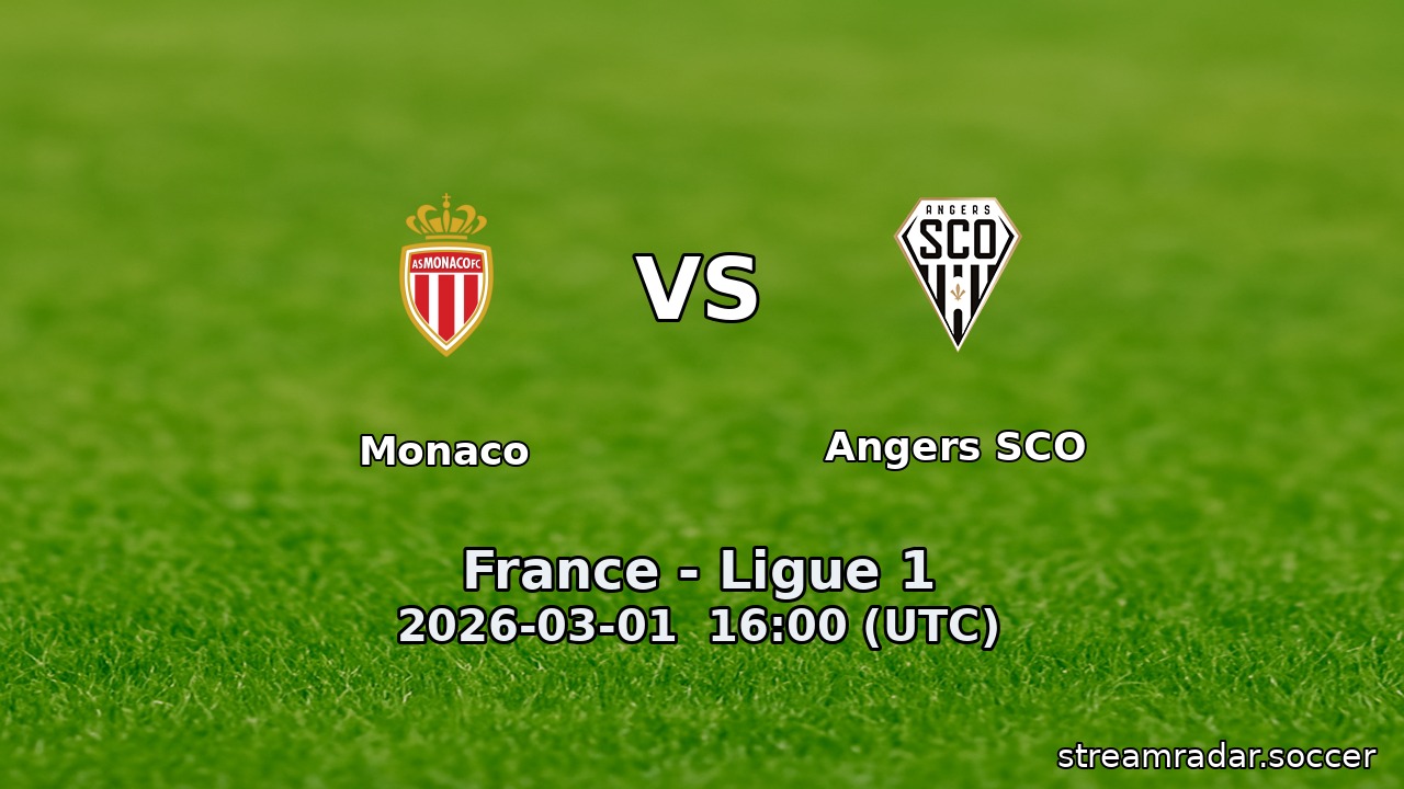 Monaco vs Angers SCO