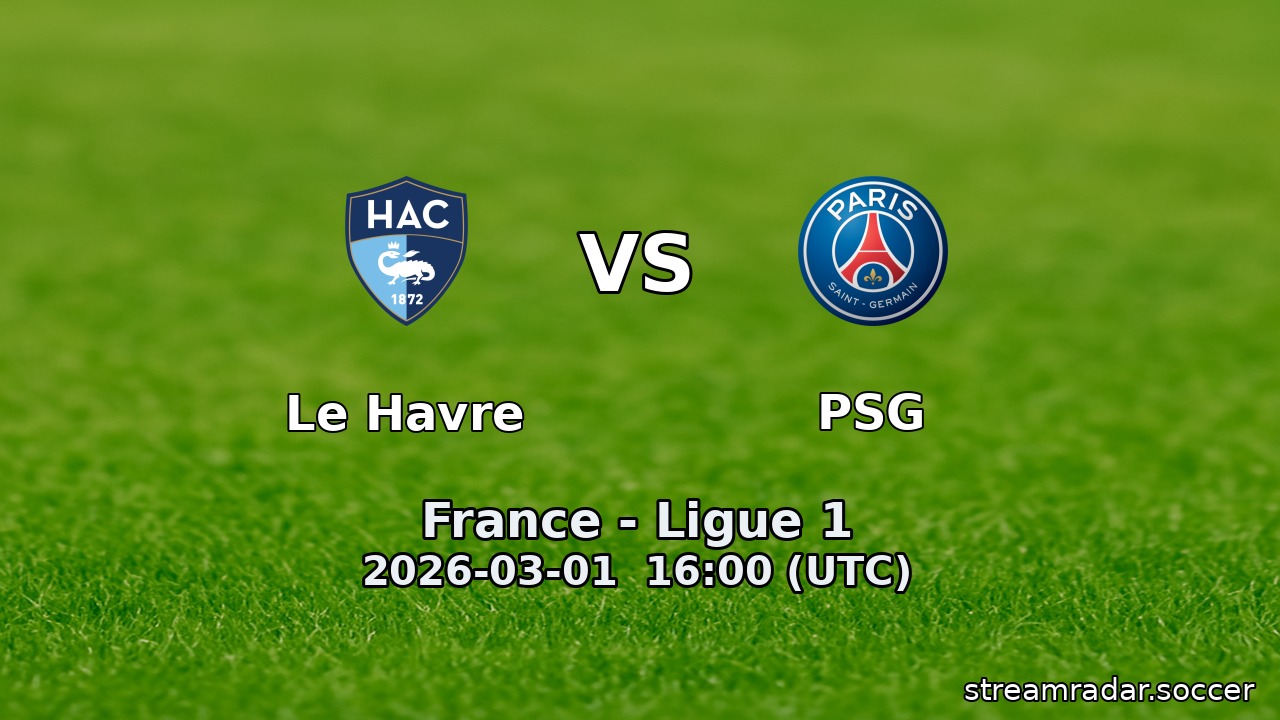 Le Havre vs PSG