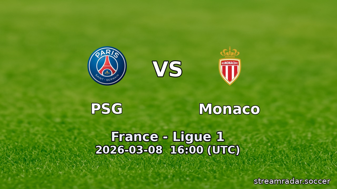 PSG vs Monaco