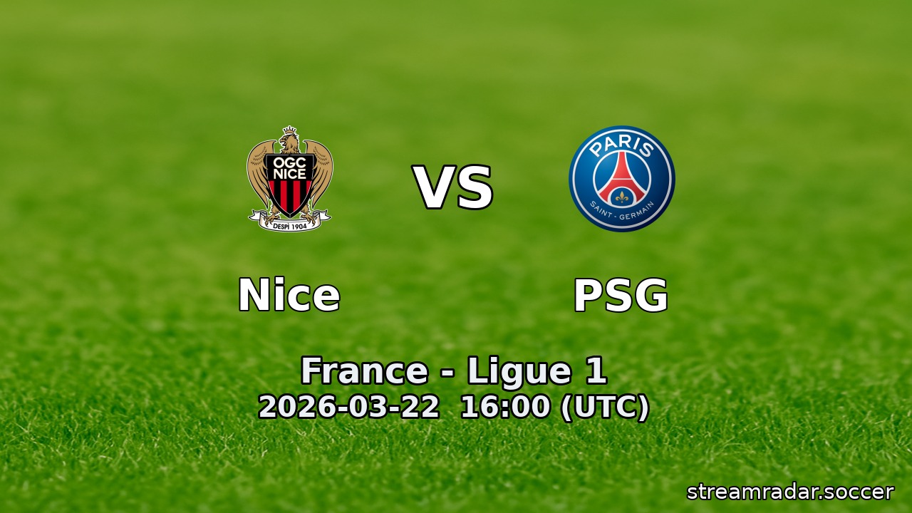 Nice vs PSG