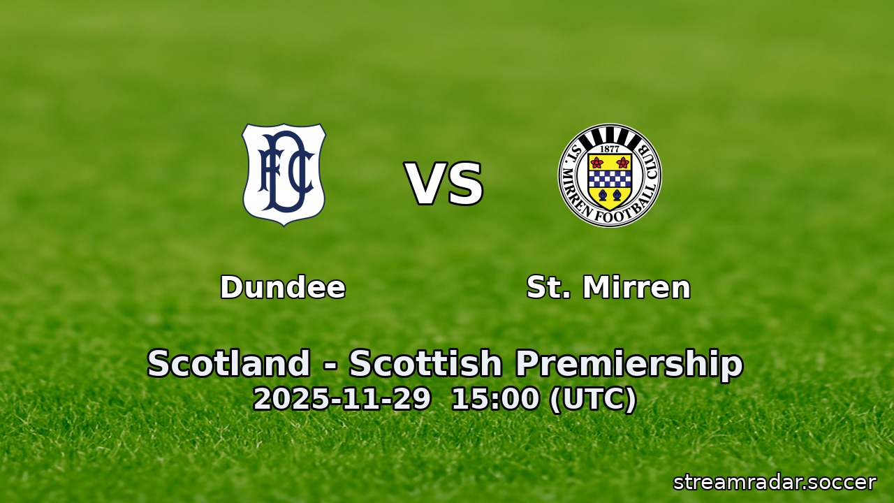 Dundee vs St. Mirren