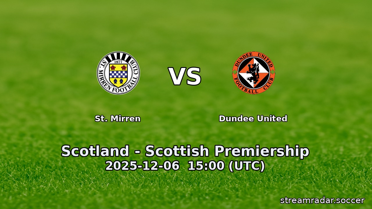 St. Mirren vs Dundee United
