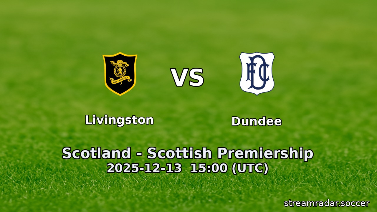 Livingston vs Dundee
