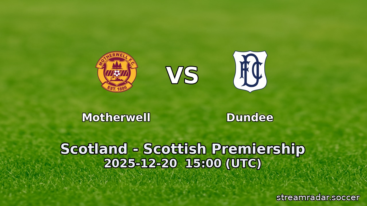 Motherwell vs Dundee